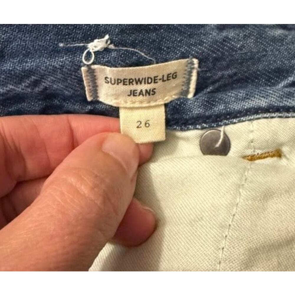 Madewell Superwide-Leg Jeans in Fannin Wash Rigid sz. 26 - Picture 7 of 11